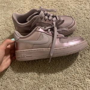 Lilac metallic Air Force ones